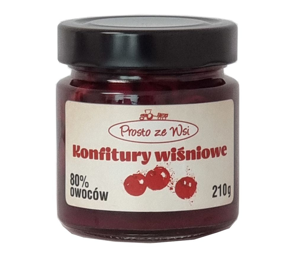 Konfitura z wiśni 210g - rzemieślnicza, z kawałkami owoców