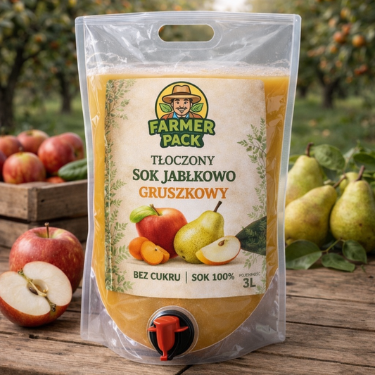 Sok tłoczony NFC jabłko - gruszka 100% (3L)