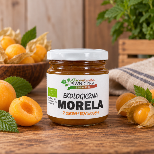 Ekologiczna morela z cukrem trzcinowym - 180 g