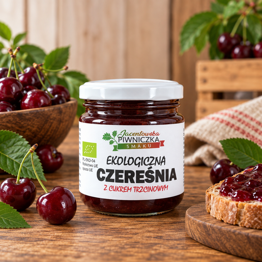 Ekologiczna Czereśnia z cukrem trzcinowym - 180 g