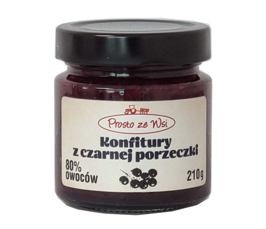 Konfitura z czarnej porzeczki 210g - rzemieślnicza, z całymi owocami