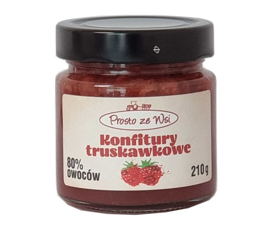 Konfitura z truskawek 210g - rzemieślnicza, z dużymi kawałkami owoców