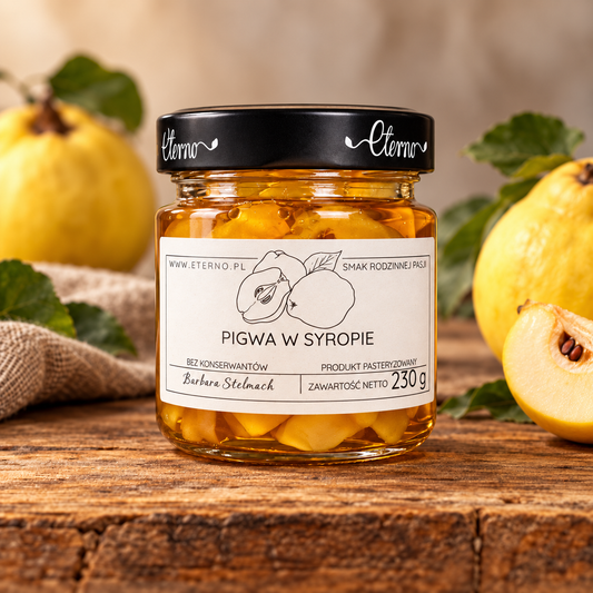 Pigwa w syropie 230 g - do herbaty i deserów