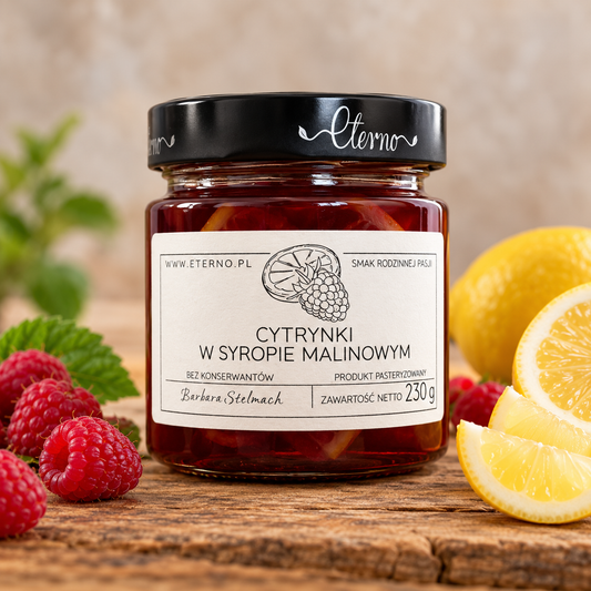 Cytrynki w syropie malinowym – 230 g