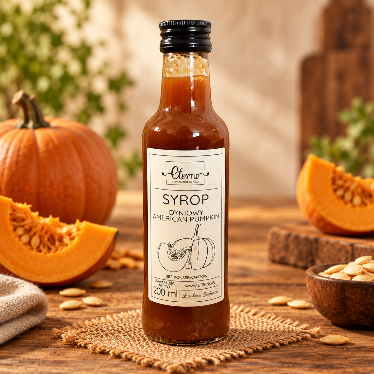 Syrop dyniowy 200 ml – do Pumpkin Spice Latte, kawy i deserów